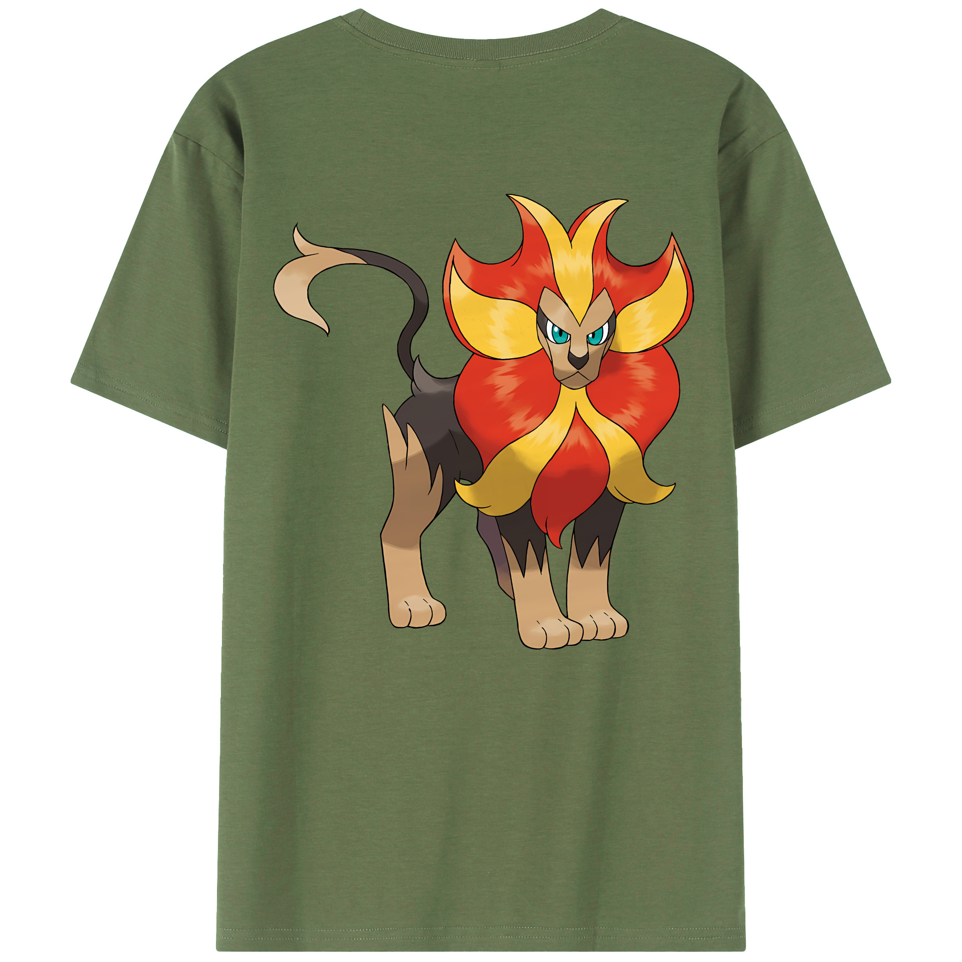 （画像用） ポケットモンスター Pokémon 綿100％ メンズ半袖Tシャツ（バックプリント） 通気性